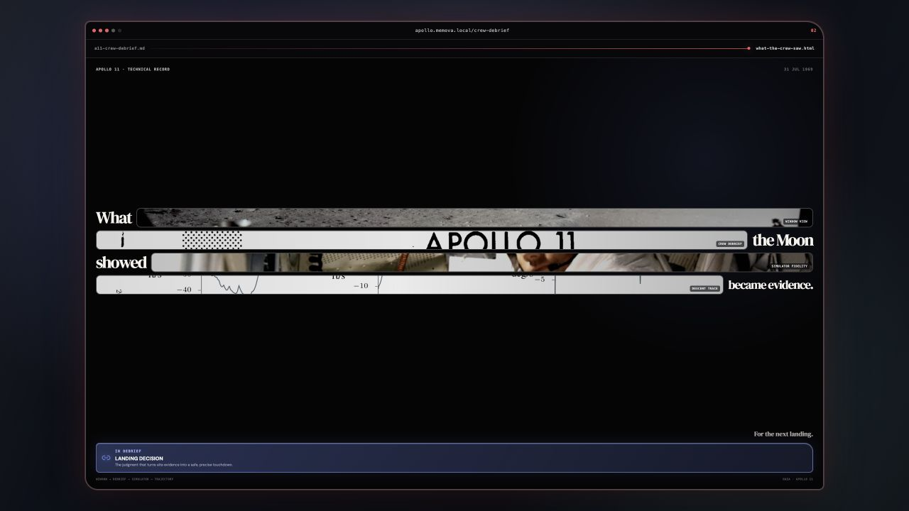 Page 2 crew debrief webpage screenshot